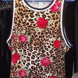 No Boundaries Sporty Floral Leopard Dress XXL (17-19)